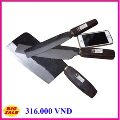 Bộ dao nhà bếp số 5  loại đặc biệt Khánh Linh - Đa Sỹ làm bằng nhíp 100% (dao phở chặt, dao bài thái, chuối bột)