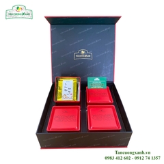 Trà Shan Tuyết Bạch Ngọc 400gram - Hộp Tứ Long