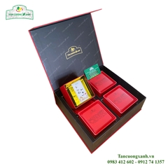 Trà Shan Tuyết Bạch Ngọc 400gram - Hộp Tứ Long