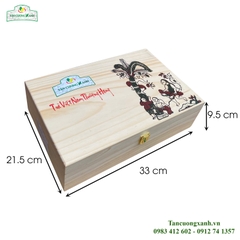 Trà Đinh Ướp Hoa Nhài 300gram - Bộ Hộp Gỗ Thông TCX3