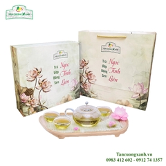 Trà Ướp Bông Sen Ngọc Tỉnh Liên - Hộp 8 Bông