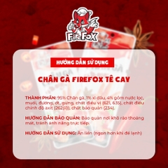 CHÂN GÀ FIREFOX VỊ TÊ CAY 50GR - THÙNG 200C TẶNG 1 BỊCH 25C