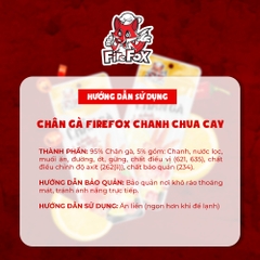 CHÂN GÀ FIREFOX VỊ CHANH CHUA CAY 35GR - BỊCH 30C TẶNG 3C
