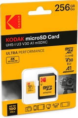 Thẻ Nhớ Kodak microSD 256GB UHS-I U3 V30 A1 – Ultra Performance (4K)