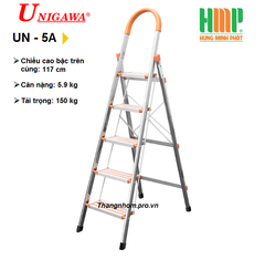 Thang nhôm ghế 5 bậc Unigawa UN-5A