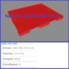 PALLET NHỰA 9 CỤC GÙ 1200X1000X78MM