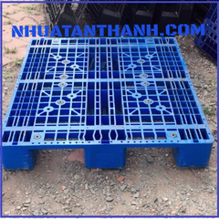 PALLET NHỰA CŨ 1200X1000X150 MM MÀU XANH