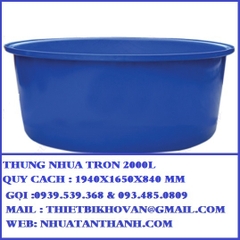 THÙNG NHỰA TRÒN 2000L