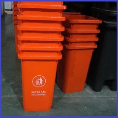 THÙNG RÁC NHỰA 120L MÀU CAM