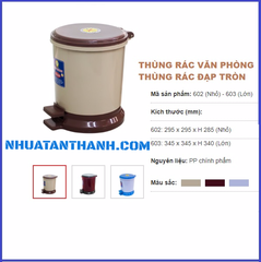 THÙNG RÁC VĂN PHÒNG THÙNG RÁC ĐẠP TRÒN