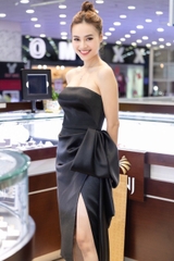 Đầm ôm body kiểu cúp ngực nơ eo (Đen)