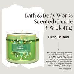 Nến thơm Bath & Body Works Scented Candle 411g (3 bấc)