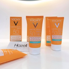 Kem chống nắng Vichy Capital Soleil Emulsion Toucher Sec SPF 50 50ml (kẻ xanh dương)