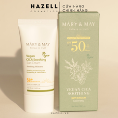 Kem chống nắng Mary&May Vegan CICA Soothing Sun Cream SPF50+ PA++++ 50ml - HNK