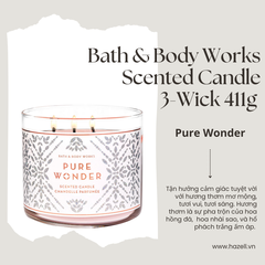 Nến thơm Bath & Body Works Scented Candle 411g (3 bấc)
