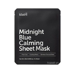 Mặt nạ Dear, Klairs Midnight Blue Calming Sheet Mask 25ml - HÀNG NHẬP KHẨU