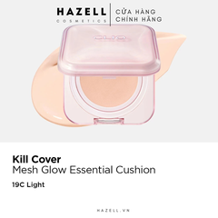 Phấn nước Clio Kill Cover Mesh Glow Essential Cushion SPF 50+ PA++++ Tặng Kèm Túi Gấu Dâu