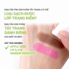 Nước tẩy trang mắt môi Innisfree táo xanh Apple seed lip & eyes makeup remover 100ml