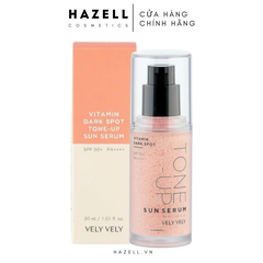 Tinh Chất Chống Nắng Nâng Tone Vely Vely Vitamin Dark Spot Tone Up Sun Serum SPF50+ PA++++ 30ml