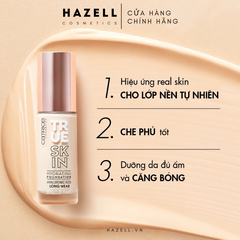 Kem nền Catrice True Skin Hydrating Foundation Long Lasting 30ml - HÀNG NHẬP KHẨU