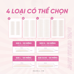 Kích mí Jary Eyelid Tape 120 miếng - HÀNG NHẬP KHẨU