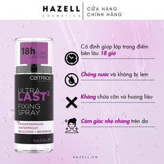 Xịt khoá nền Catrice Ultra Last2 Fixing Spray 50ml - HÀNG NHẬP KHẨU