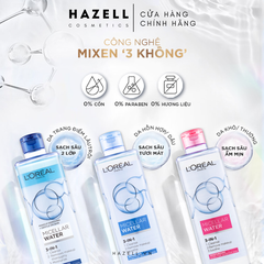Nước tẩy trang L'Oréal Micellar Water Deep Cleansing 400ml (Xanh đậm) - HÀNG NHẬP KHẨU