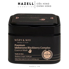 Mặt nạ Mary&May Premium Idebenone Blackberry Complex Essence Mask - Hộp 20 miếng