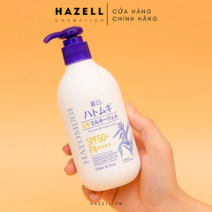 Sữa dưỡng thể chống nắng Hatomugi UV care & moisturizing SPF50+ PA ++++ 250ml (CHỮ CAM)
