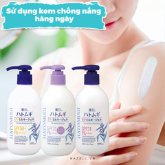 Sữa dưỡng thể chống nắng Hatomugi UV care & moisturizing SPF50+ PA ++++ 250ml (CHỮ CAM)