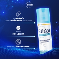 Xịt khử mùi chân Etiaxil Deodorant Anti-Transpirant Protection 48H Pieds 100ml