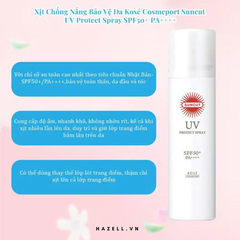 Xịt chống nắng KOSÉ SunCut UV Protect Spray SPF50+ PA++++ 90g (Trắng)