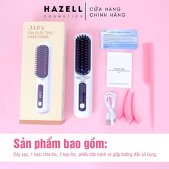 Lược Điện Chải Tóc Không Dây Ion Âm Jary Ion Electric Hair Comb - HÀNG NHẬP KHẨU