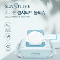 Giấy ướt  Bebesup Sensitive gói 20 tờ