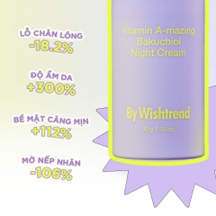 Kem dưỡng By Wishtrend Vitamin A-Mazing Bakuchiol Night Cream 30g - HÀNG NHẬP KHẨU