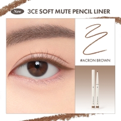 Chì kẻ mắt, bọng mắt 3CE Soft Mute Pencil Liner 0.1g