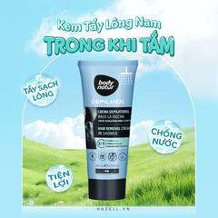 Kem tẩy lông trong khi tắm dành cho nam Body Natur Depilmen Hair Removal Cream In Shower 200ml - HÀNG NHẬP KHẨU