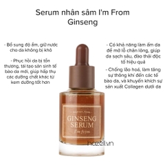 Tinh chất nhân sâm I'm from Ginseng Serum 30ml - HÀNG NHẬP KHẨU
