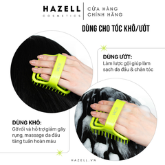 Lược gội & massage da đầu màu xanh lá Vacosi - C22