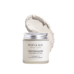 Mặt nạ đất sét dưỡng sáng da chiết xuất chanh Mary&May Lemon Niacinamide Glow Wash Off Pack 125g