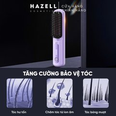 Lược Điện Chải Tóc Không Dây Ion Âm Jary Ion Electric Hair Comb - HÀNG NHẬP KHẨU