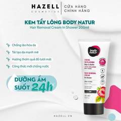 Kem tẩy lông trong khi tắm Body Natur Hair Removal Cream In-Shower 200ml - HÀNG NHẬP KHẨU