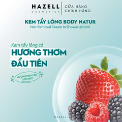 Kem tẩy lông trong khi tắm Body Natur Hair Removal Cream In-Shower 200ml - HÀNG NHẬP KHẨU