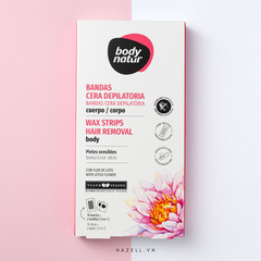 Miếng wax lông cơ thể cho da nhạy cảm Body Natur Wax Strips Hair Removal Body Sensitive Skin - HÀNG NHẬP KHẨU