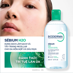 Nước tẩy trang Bioderma Sebium H2O  - Xanh lá