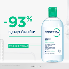 Nước tẩy trang Bioderma Sebium H2O  - Xanh lá