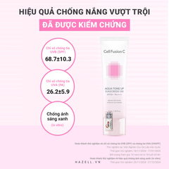 Kem chống nắng Cell Fusion C Aqua Tone Up Sunscreen 100 SPF50+ PA++++ 50ml - HNK