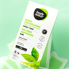 Miếng wax lông cơ thể cho da thường Body Natur Wax Strips Hair Removal Body Normal Skin 16+2 Wipes - HÀNG NHẬP KHẨU