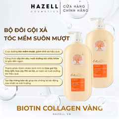Bộ gội+xả VOUDIOTY Hair Repairing 500ml (Vàng) - HNK