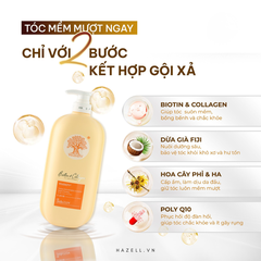 Bộ gội+xả VOUDIOTY Hair Repairing 1000ml (Vàng) - HNK